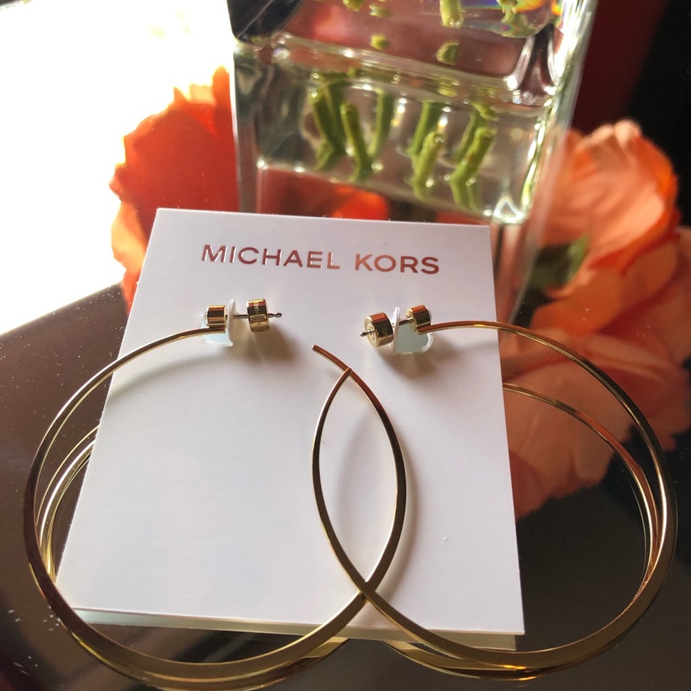 SOLD - Michael Kor hoop earrings